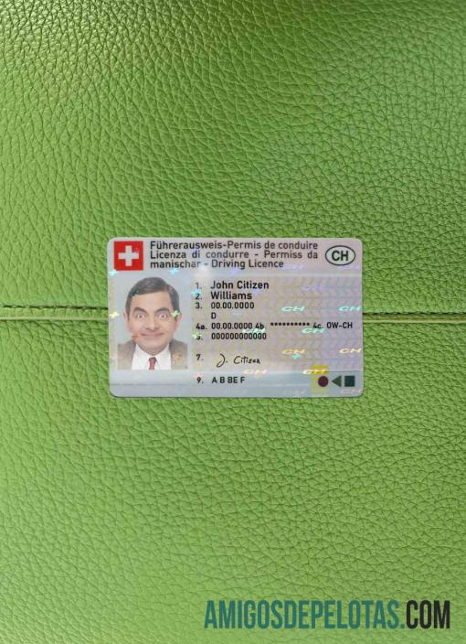 Suíça DL fotovisual frontal amostra